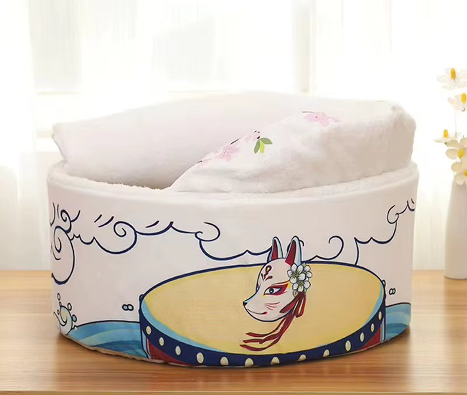 Instant Noodle Design Pet Dog Cat House Kennel Super Large Warm Dog Cat Nest Beds Cushion Cup Cozy Nest for Dogs and Cats